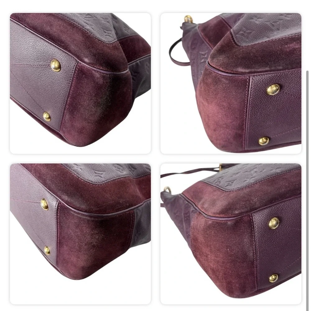Louis Vuitton Empreinte Leather Bag Purple Audacieuse Suede Purse Authentic - Picture 8 of 16